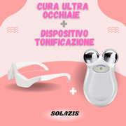 Solazis® Cura ultra delle occhiaie+Mini Dispositivo di Tonificazione del Viso
