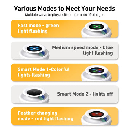 2 In 1 Smart Feather Ball Toy For Cats Dogs Set