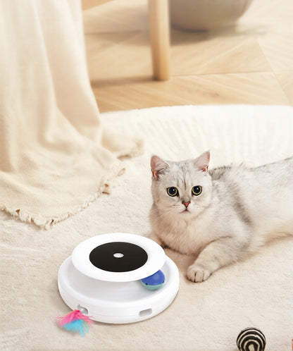 2 In 1 Smart Feather Ball Toy For Cats Dogs Set